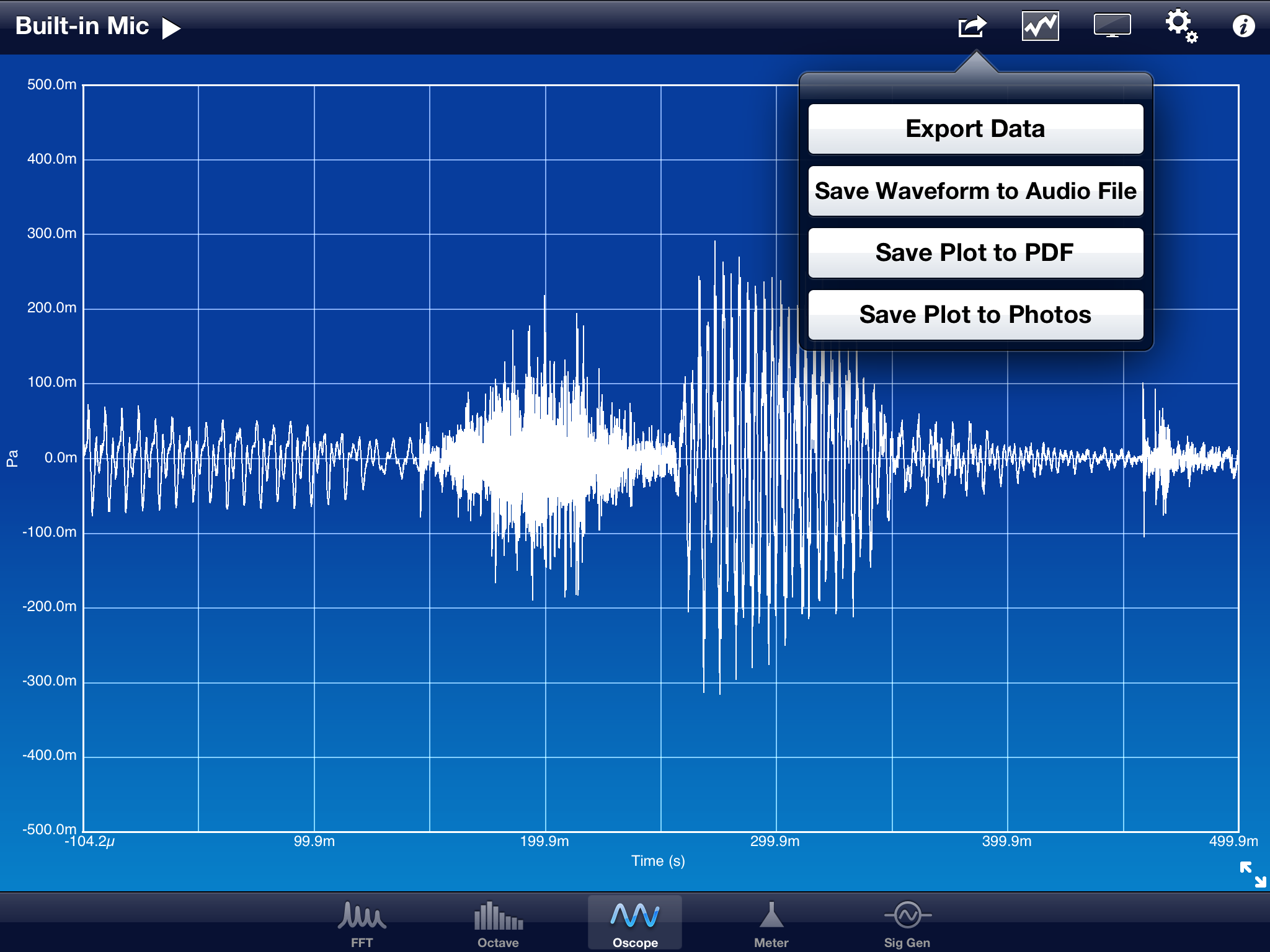 SignalScope Pro Audio File Export