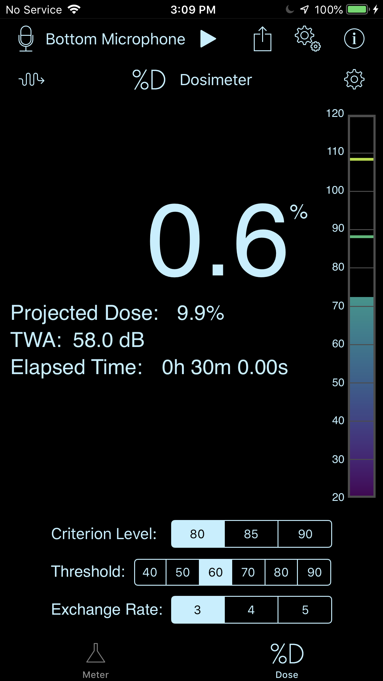 Dosimeter Black Color Scheme