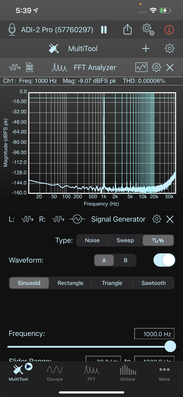 FFT Analyzer THD