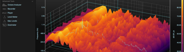 Screenshot of 3D Spectrogram and Advanced Tools list